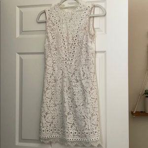 Saylor X Free People Mini Dress White Lace